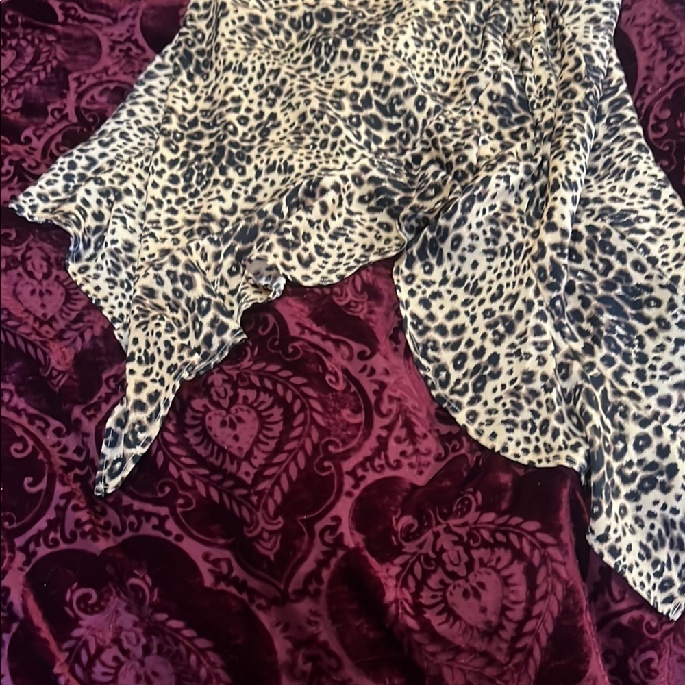 Code Mode Nordstrom Leopard Print Asymmetrical Mi… - image 4